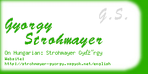 gyorgy strohmayer business card